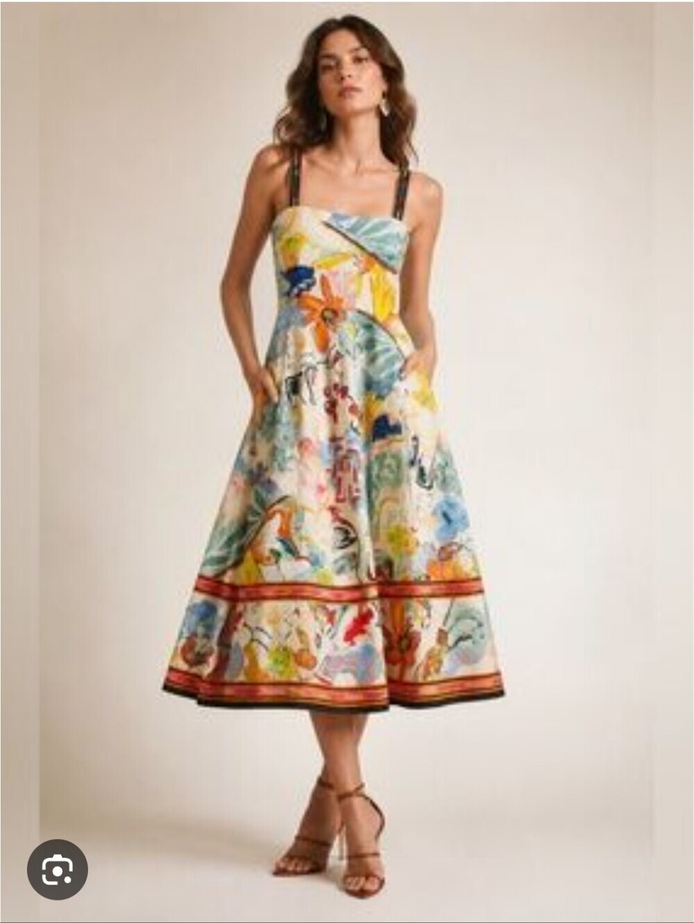 New Caroline Constas Kai Printed Floral Nautical Print Dress NWT